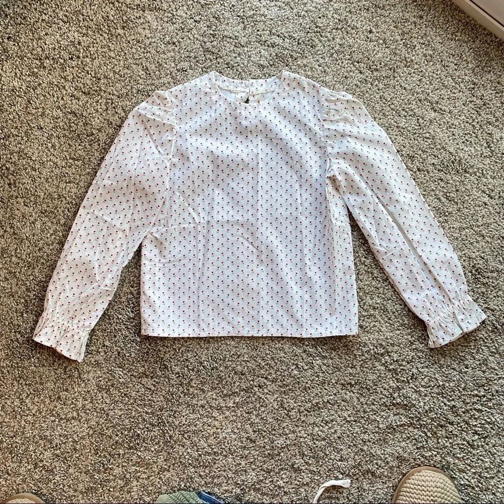 Vintage Cottagecore Handmade Floral Long Sleeve Top Sz 5T